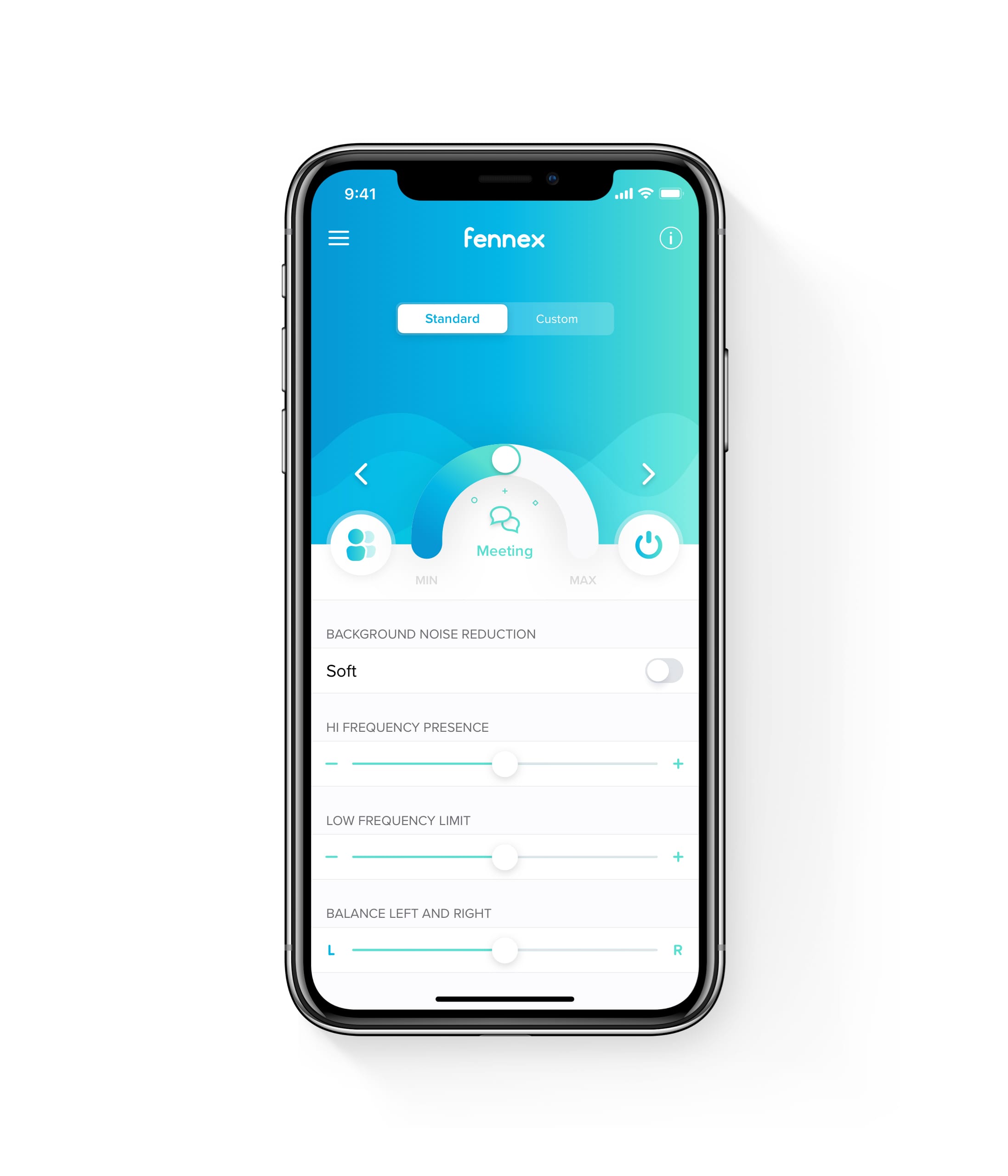 Fennex app UI Home interface