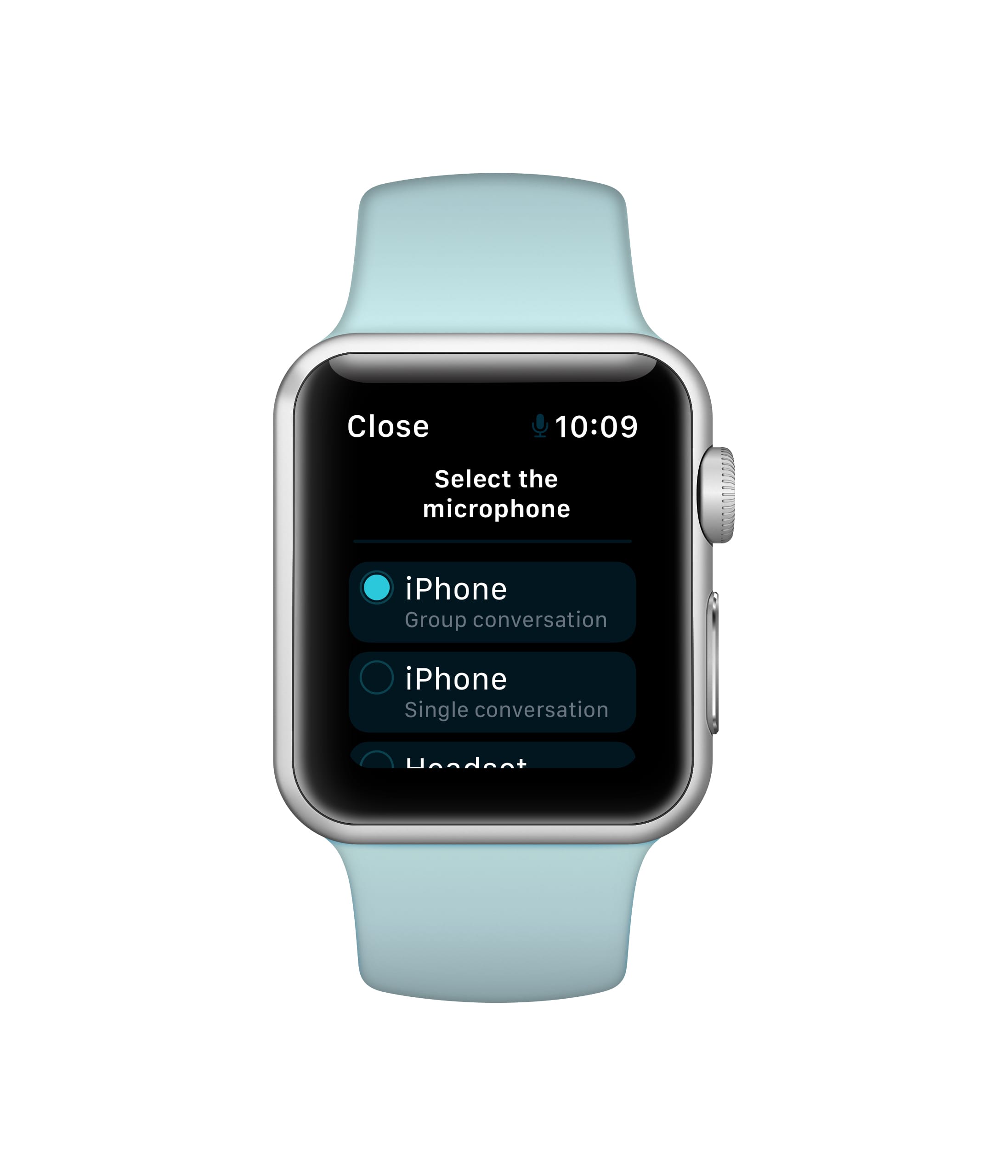 Fennex app watchOS UI microphone interface