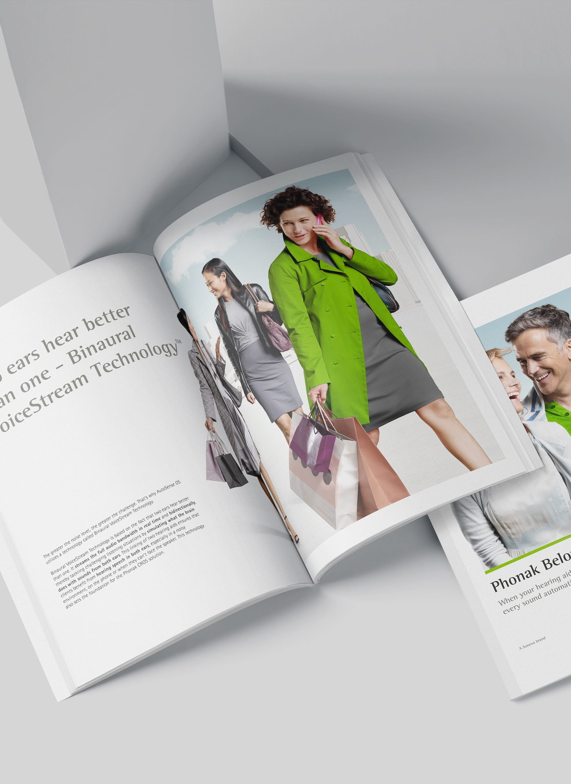 Phonak print brochure design of Phonak Belong